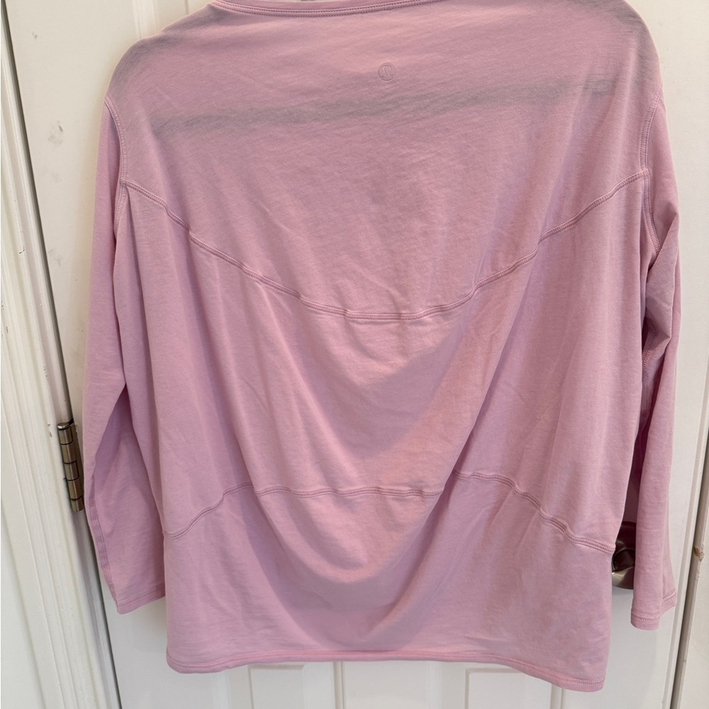 Lululwmon Back in Action Women's Light Pink Long Sleeve Top - Picture 3 of 3